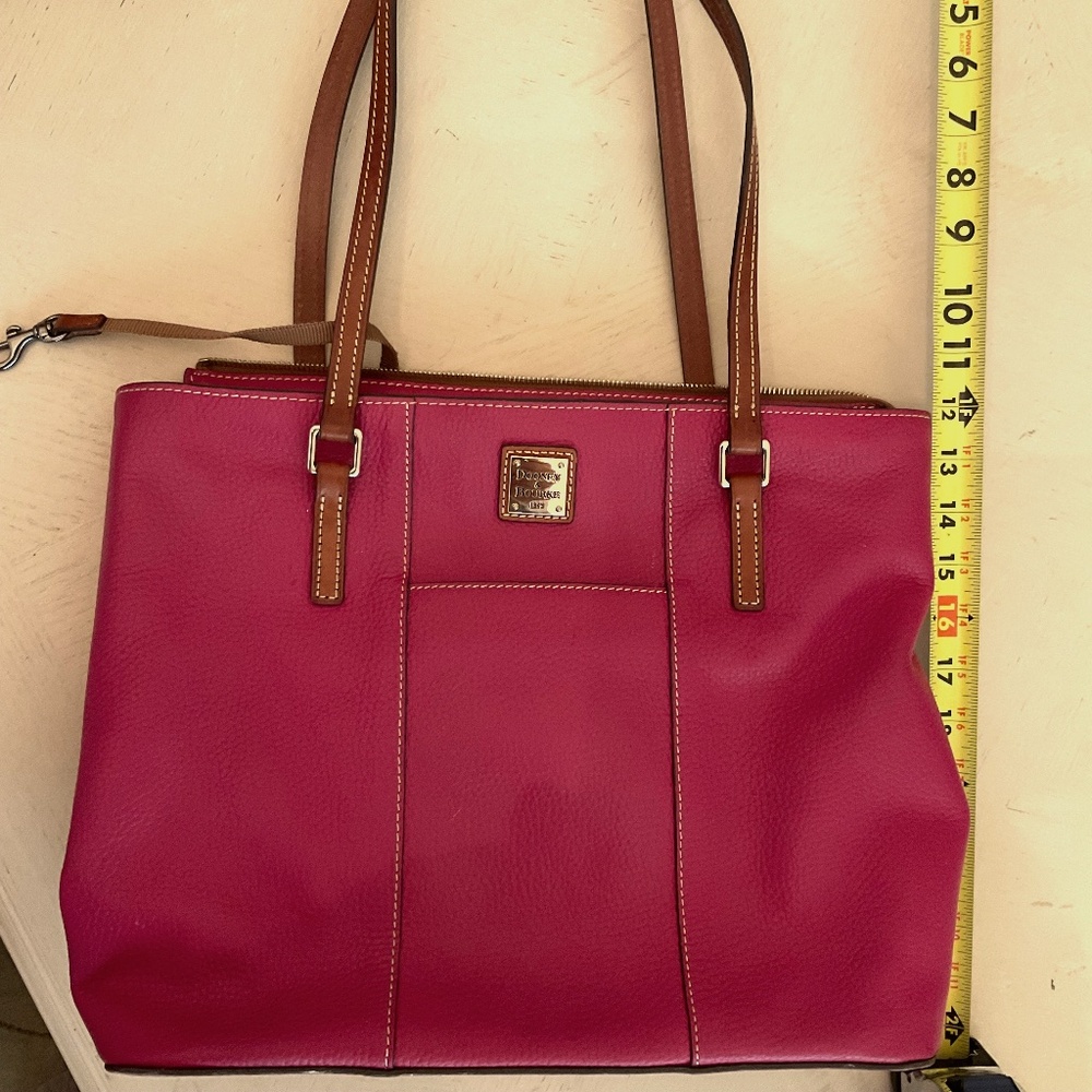Dooney & Bourke Fuchsia PinkLeather Tote.